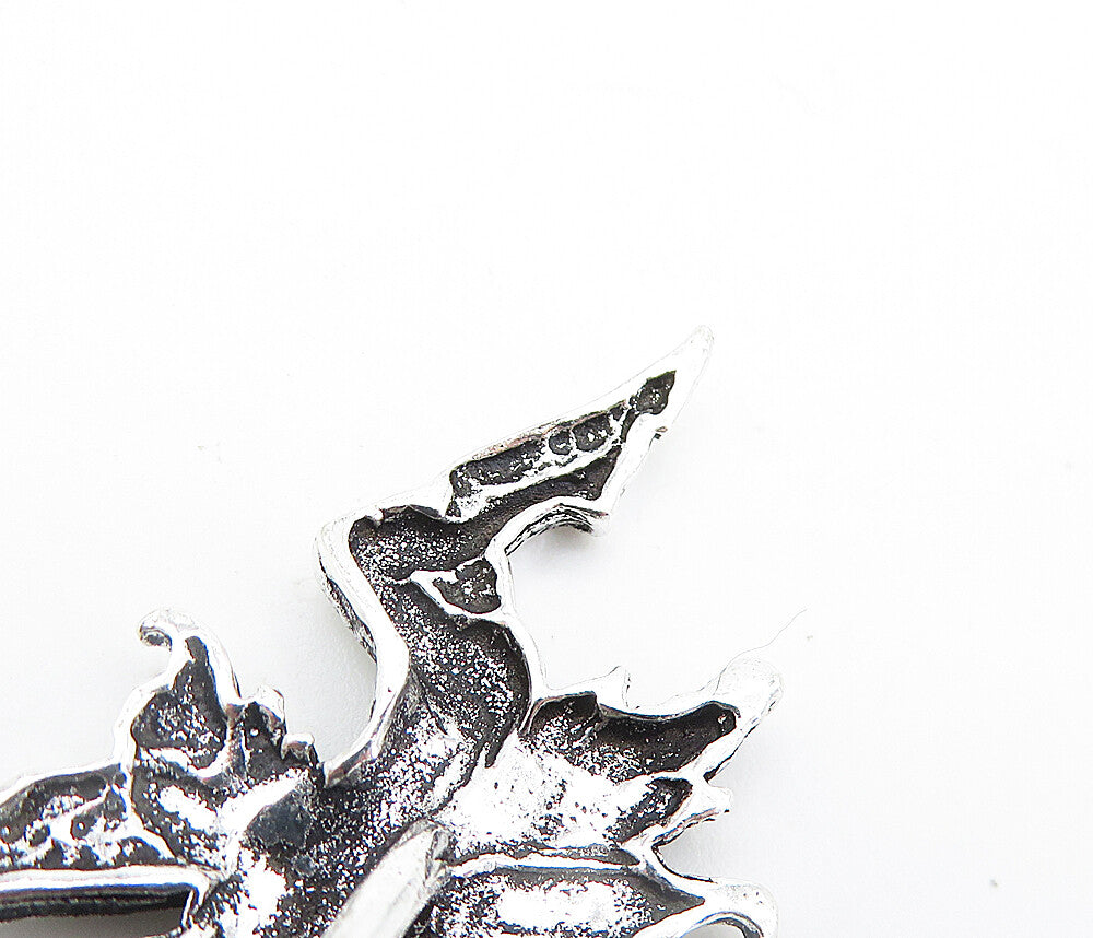 925 Sterling Silver Vintage Shiny Flying Fairly Lady Motif Pendant PT5425