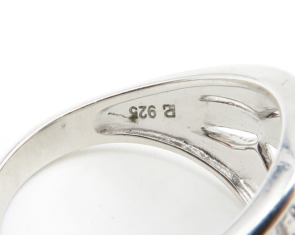 ROSS SIMON 925 Silver Sapphire & Genuine Diamond Band Ring Sz 8 RG13918