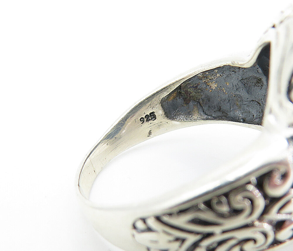 925 Sterling Silver Vintage Cabochon Labradorite Cocktail Ring Sz 8.5 RG6833