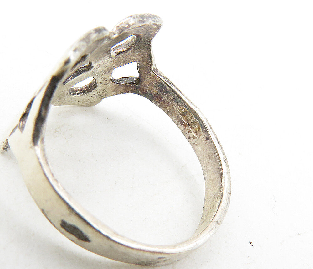IRELAND 925 Sterling Silver Vintage Celtic Knot Band Ring Sz 5.5 RG9203