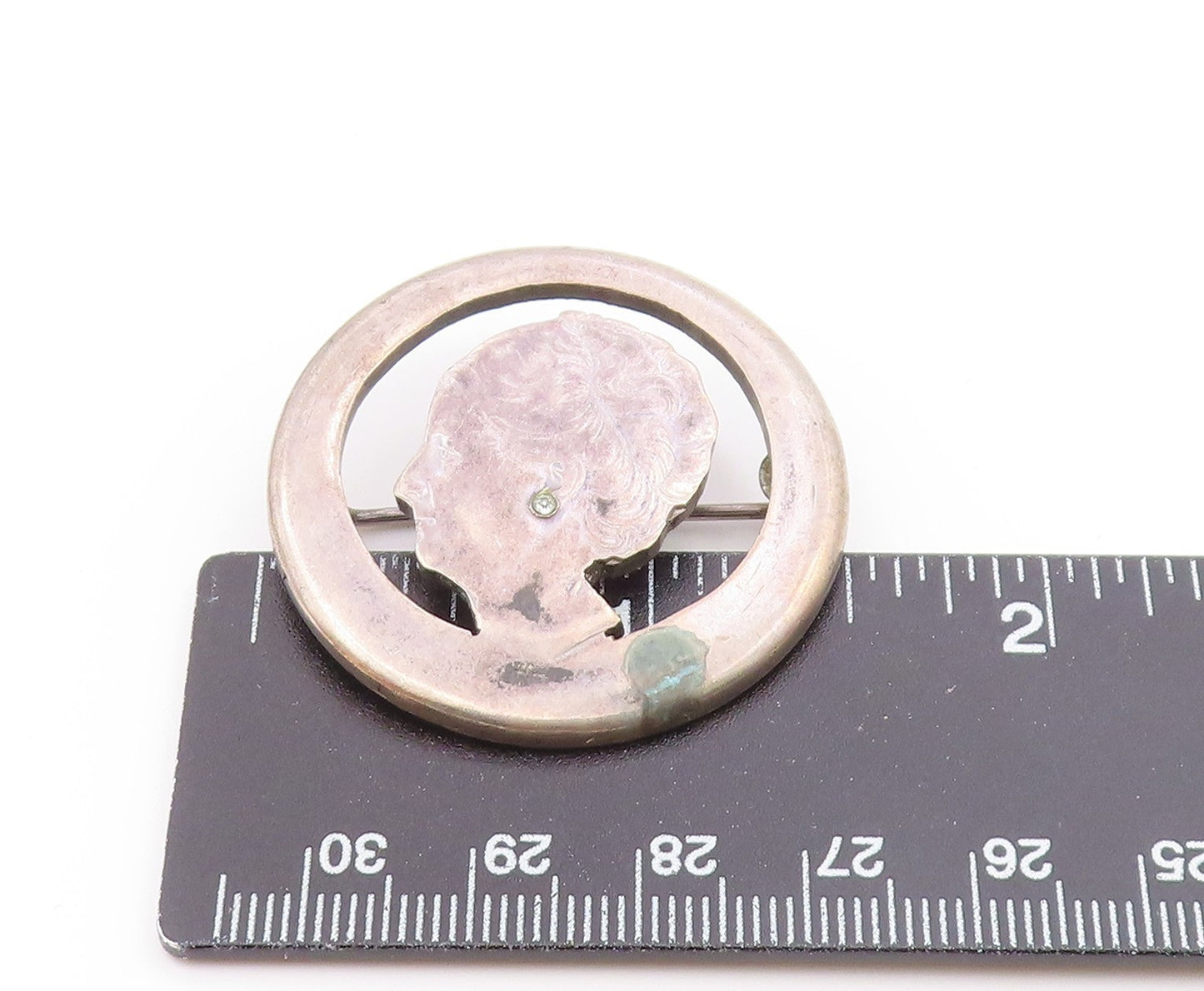 925 Sterling Silver Vintage 1932 Netherlands Dutch Coin Brooch Pin BP8587