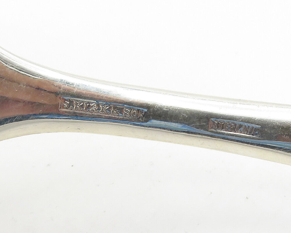 S. KIRK & SON 925 Silver Vintage Shiny Floral Detail Fruit Spoon TR2519