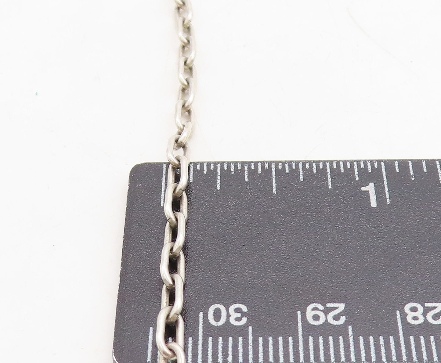 925 Sterling Silver Vintage Young Heart Stamped Quote Chain Necklace NE1522