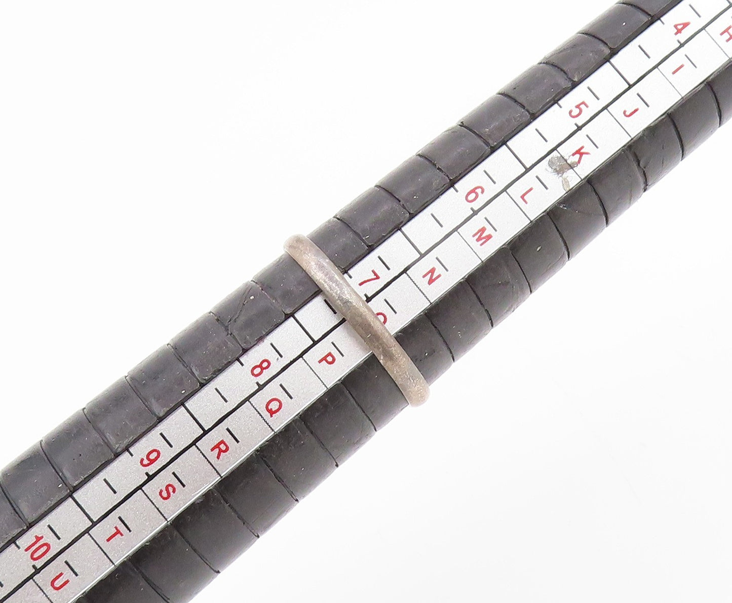 925 Sterling Silver Vintage Ring Multi Gemstone Geometric Inlay Sz 7 RG34429