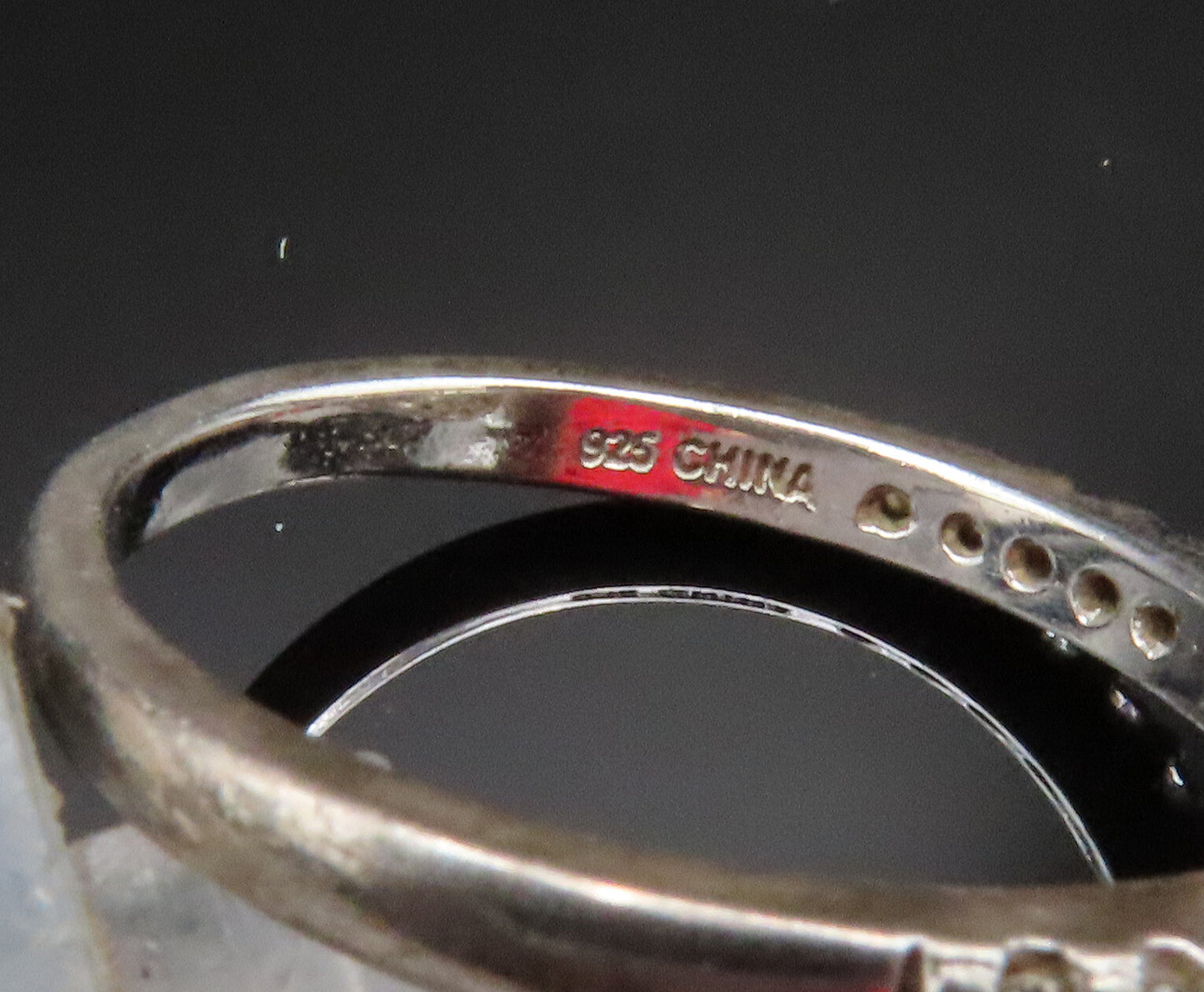 925 Sterling Silver Vintage Fancy Cubic Zirconia Halo Ring Sz 7 RG25224