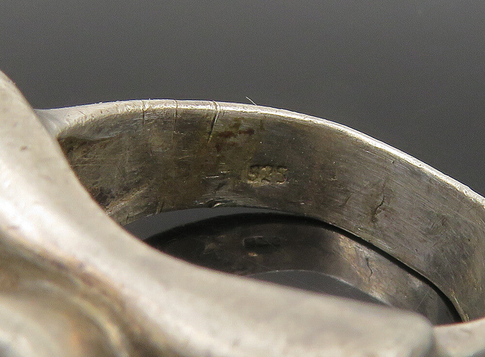 925 Sterling Silver Vintage Cubic Zirconia Bow Motif Band Ring Sz 8 RG23619