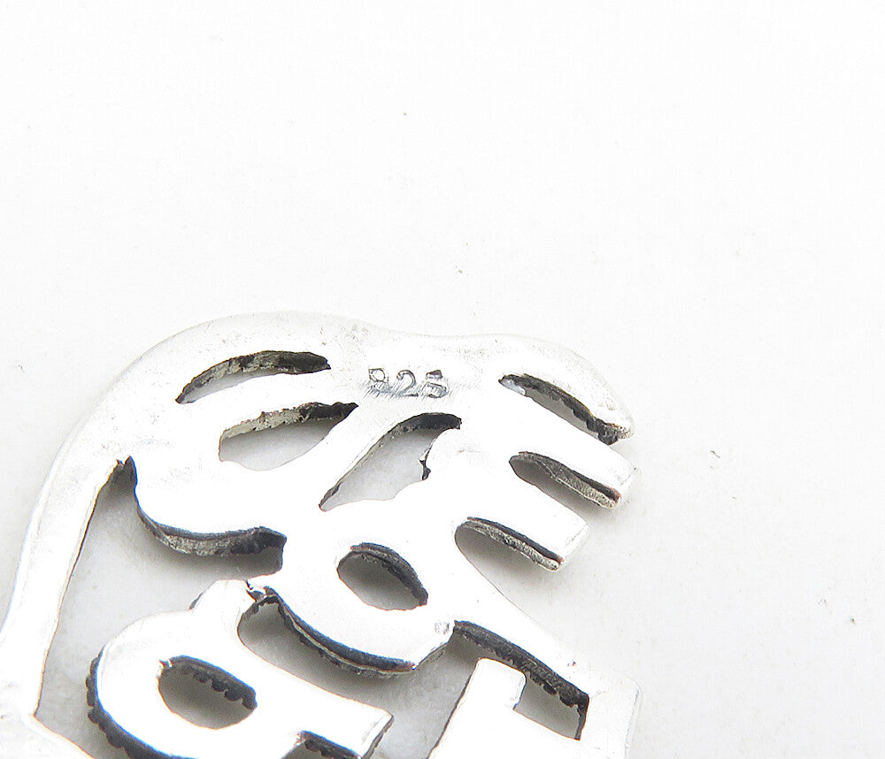925 Sterling Silver Sparkling Marcasite Number One Lady Drop Pendant PT6484