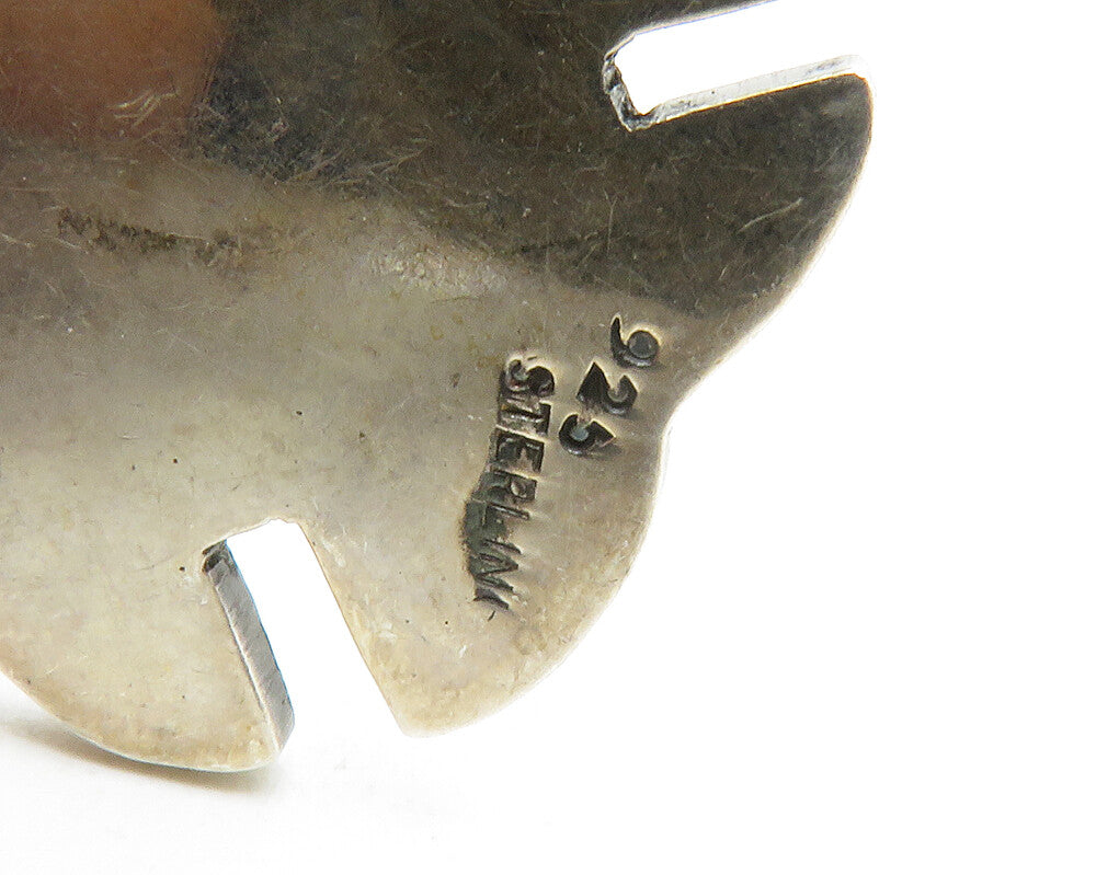 925 Sterling Silver Vintage Mother Of Pearl Celtic Knot Drop Pendant PT9870
