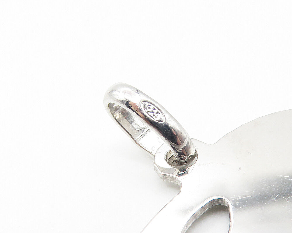 925 Sterling Silver Shiny Smooth Cutout Leaping Dolphin Motif Pendant PT8586