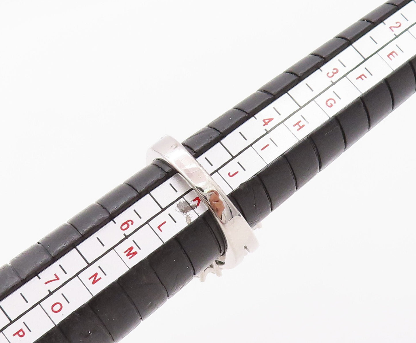 925 Sterling Silver Vintage Ring Drop Cut Green Gemstone & CZ Sz 5 RG30564