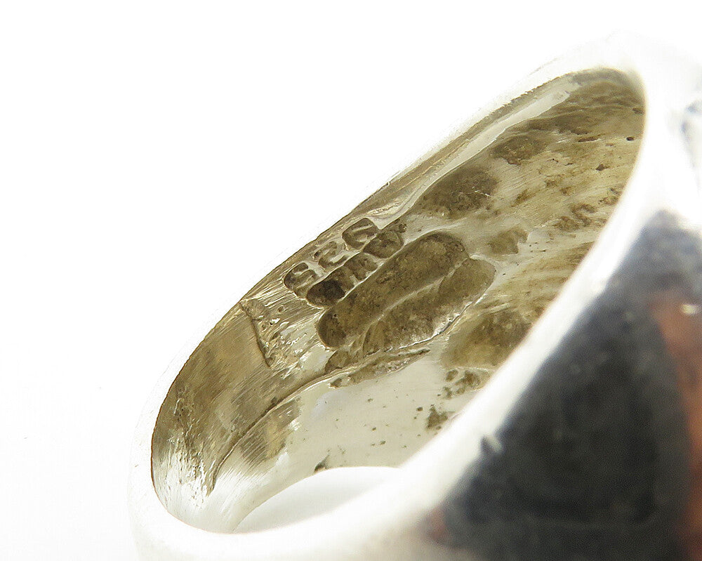 MEXICO 925 Sterling Silver Vintage Shiny Fluted Dome Band Ring Sz 6 RG17385