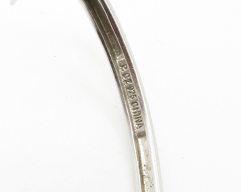 ROSS SIMON 925 Sterling Silver Shiny Cubic Zirconia Bangle Bracelet BT5467