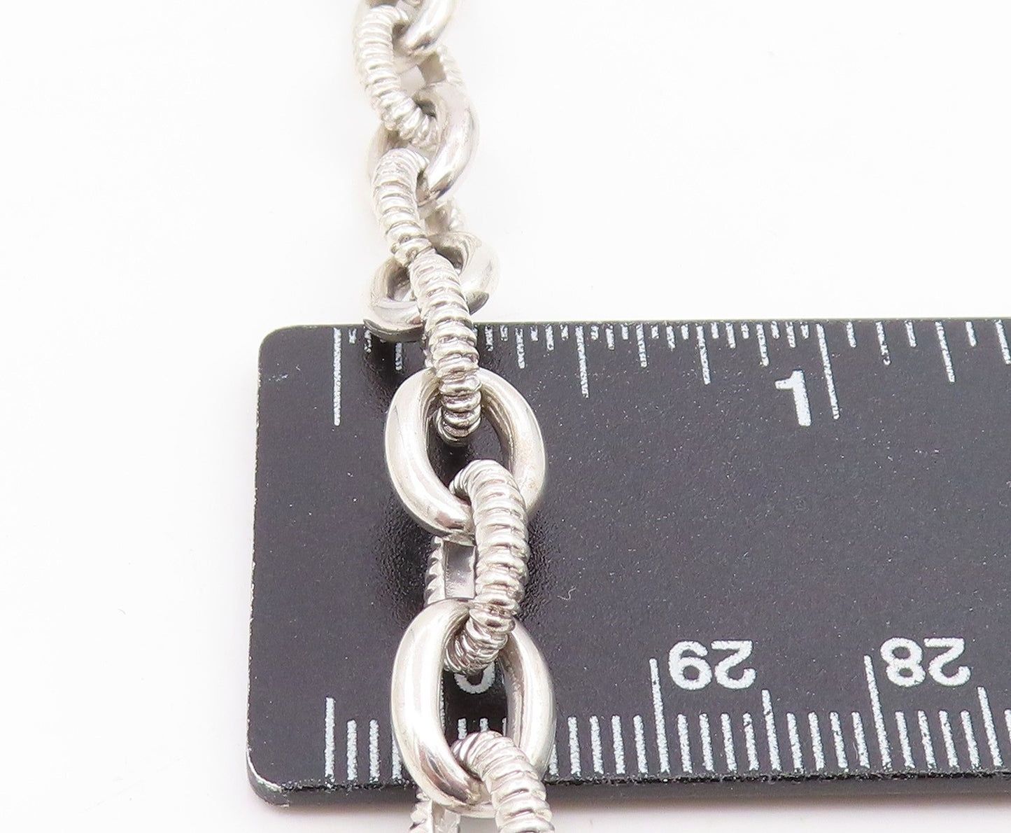 18k Gold & 925 Sterling Silver Vintage Necklace JUDITH RIPKA CZ Chain NE4854
