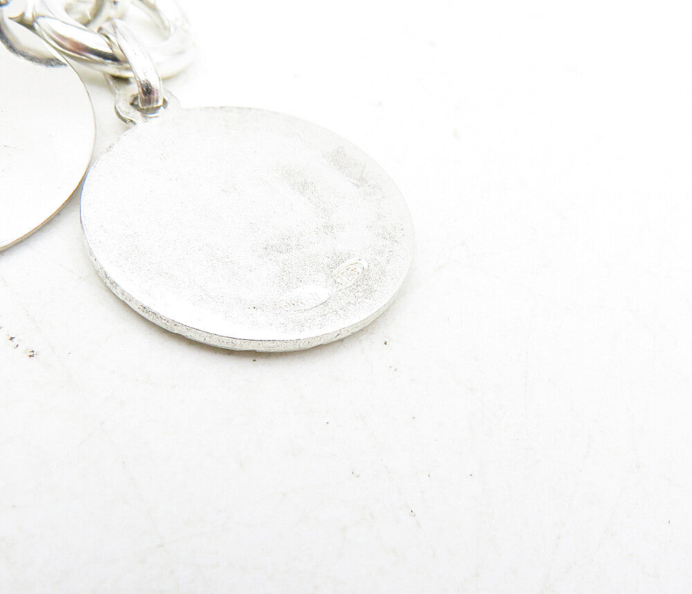 925 Sterling Silver Vintage Shiny Petite Religious Quote Pendant PT6710