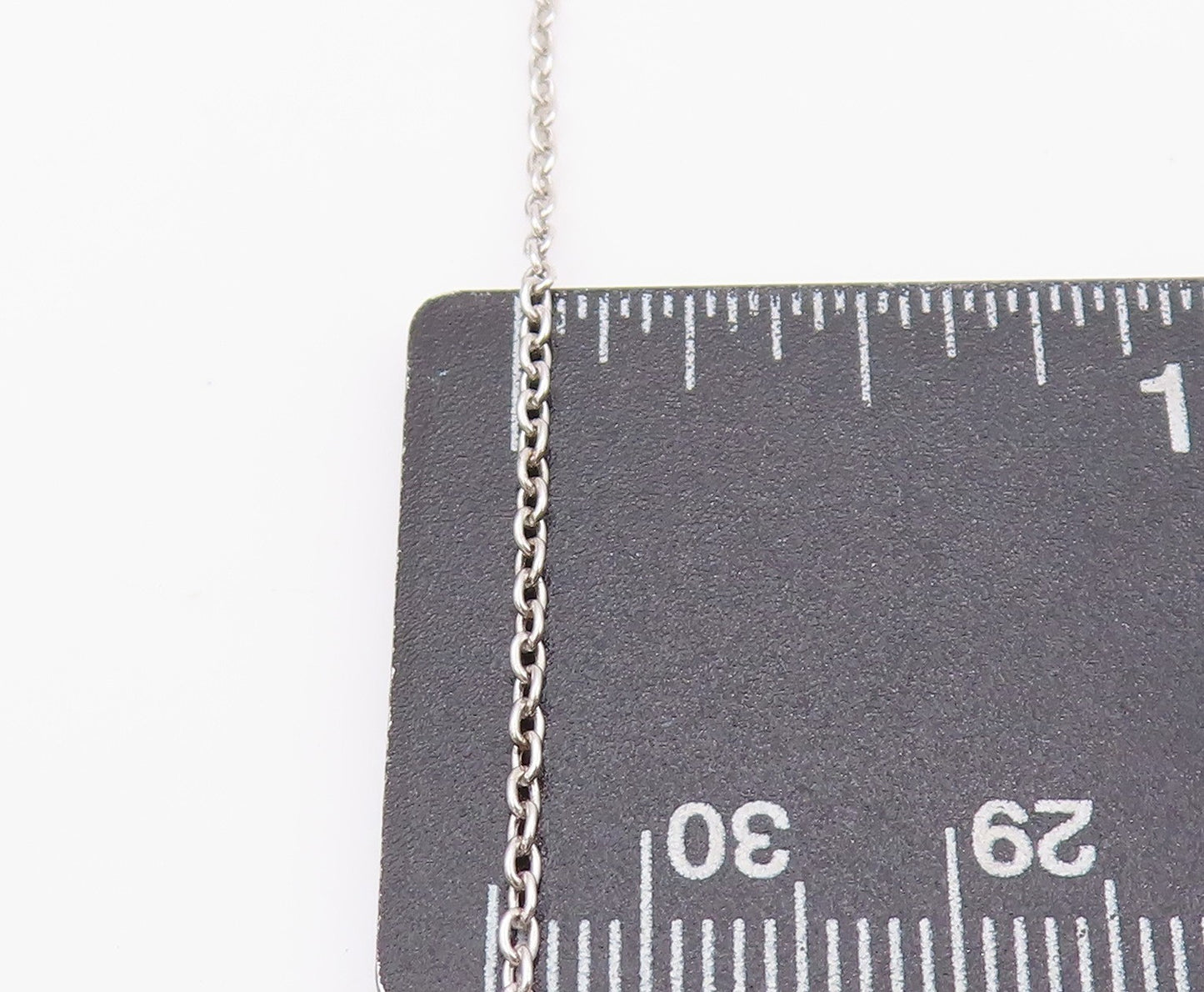 925 Sterling Silver Vintage Necklace Minimalist Diamonds & Tanzanite NE4513