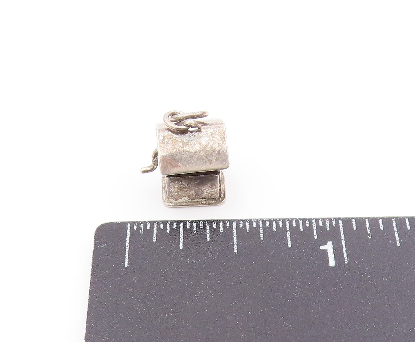 925 Sterling Silver Vintage Petite Bird House Dark Tone Pendant PT15987