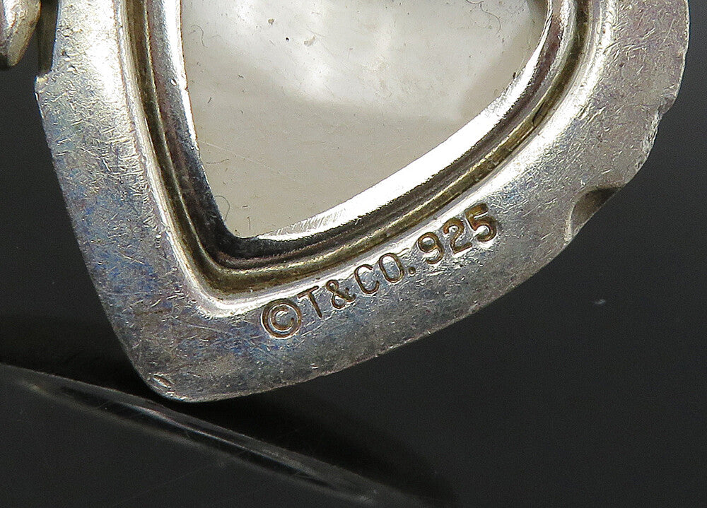 925 Sterling Silver Vintage Erica Etched Name Love Heart Photo Pocket TR3099