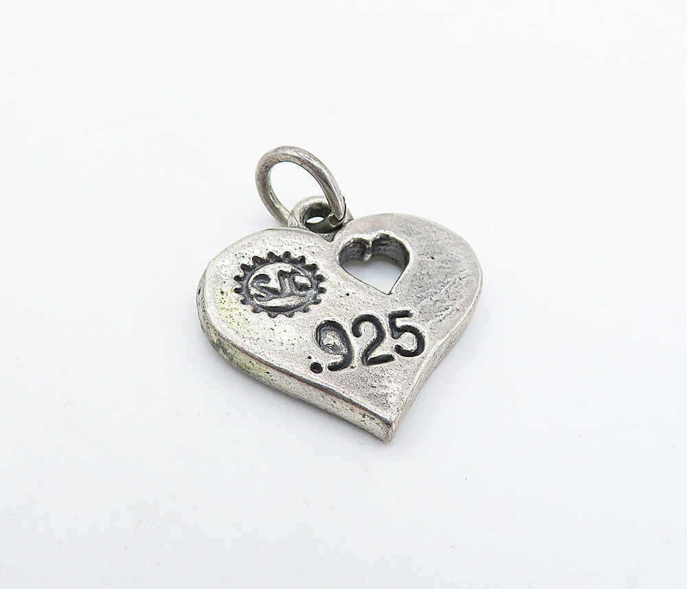 925 Sterling Silver Vintage Oxidized I Love To Golf Stamped Pendant PT4928