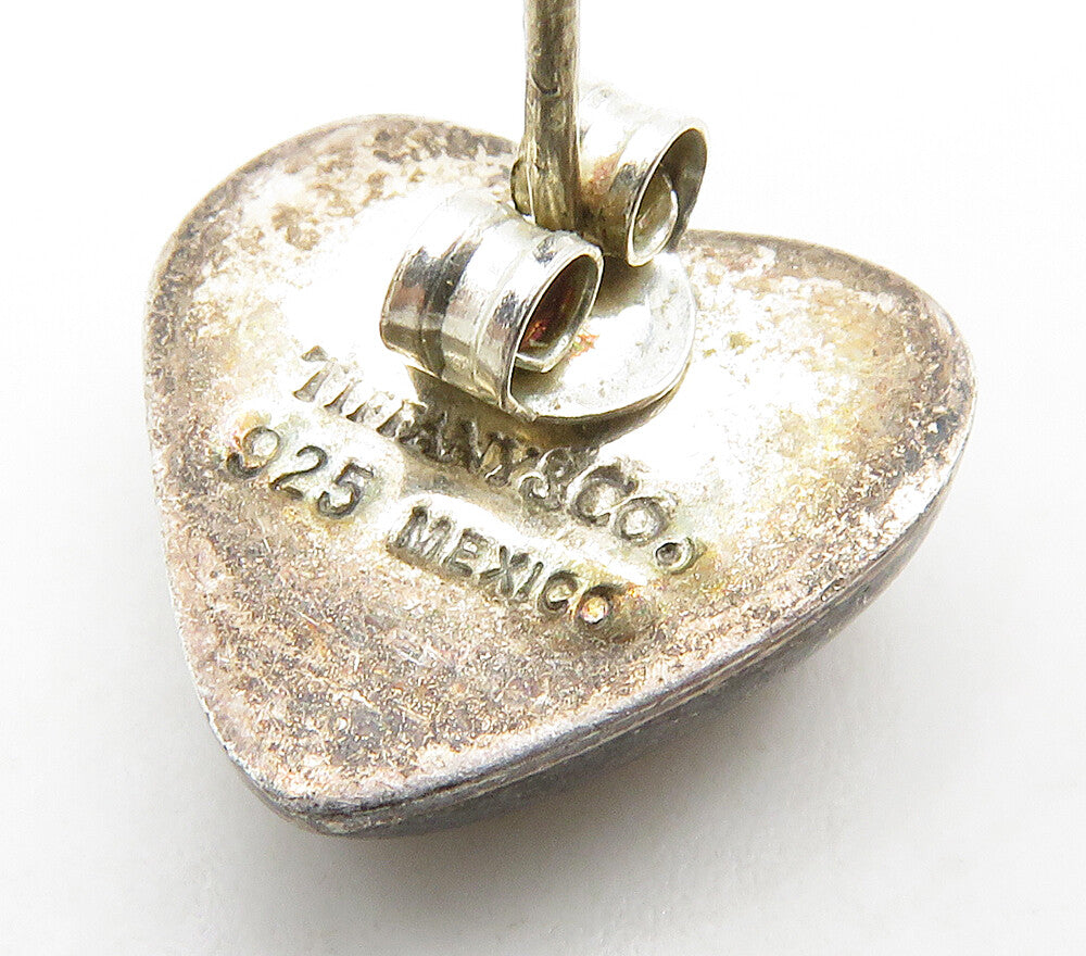 TIFFANY & CO. 925 Silver Vintage Love Heart Single Stud Earring EG8158