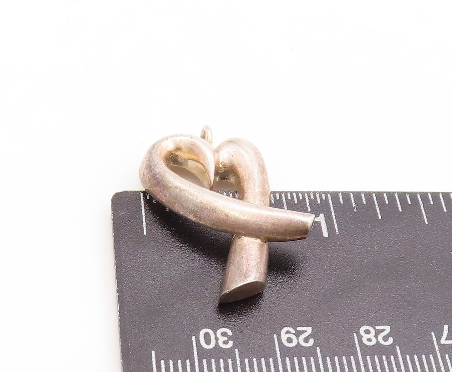 925 Sterling Silver Vintage Pendant Designer Cutout Heart PT23827