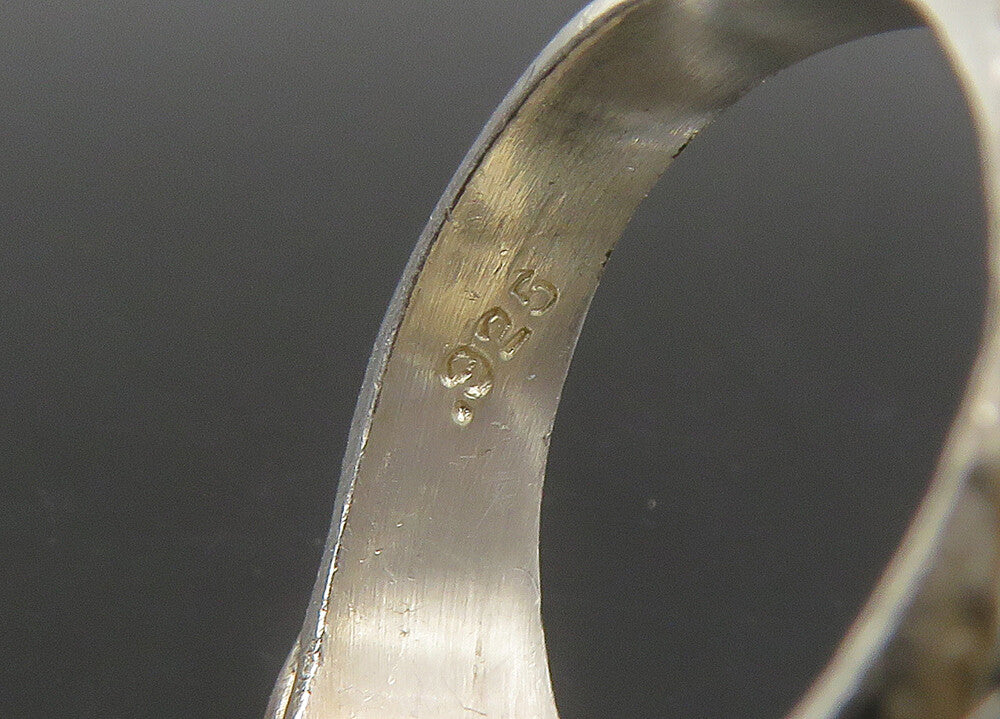 925 Sterling Silver Vintage Shiny Skeleton Head Biker Ring Sz 9 RG22318
