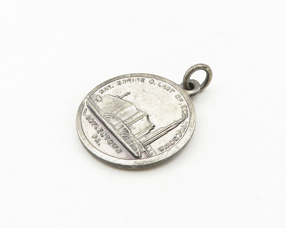925 Sterling Silver Vintage Doylestown Pennsylvania Skyline Pendant PT15128