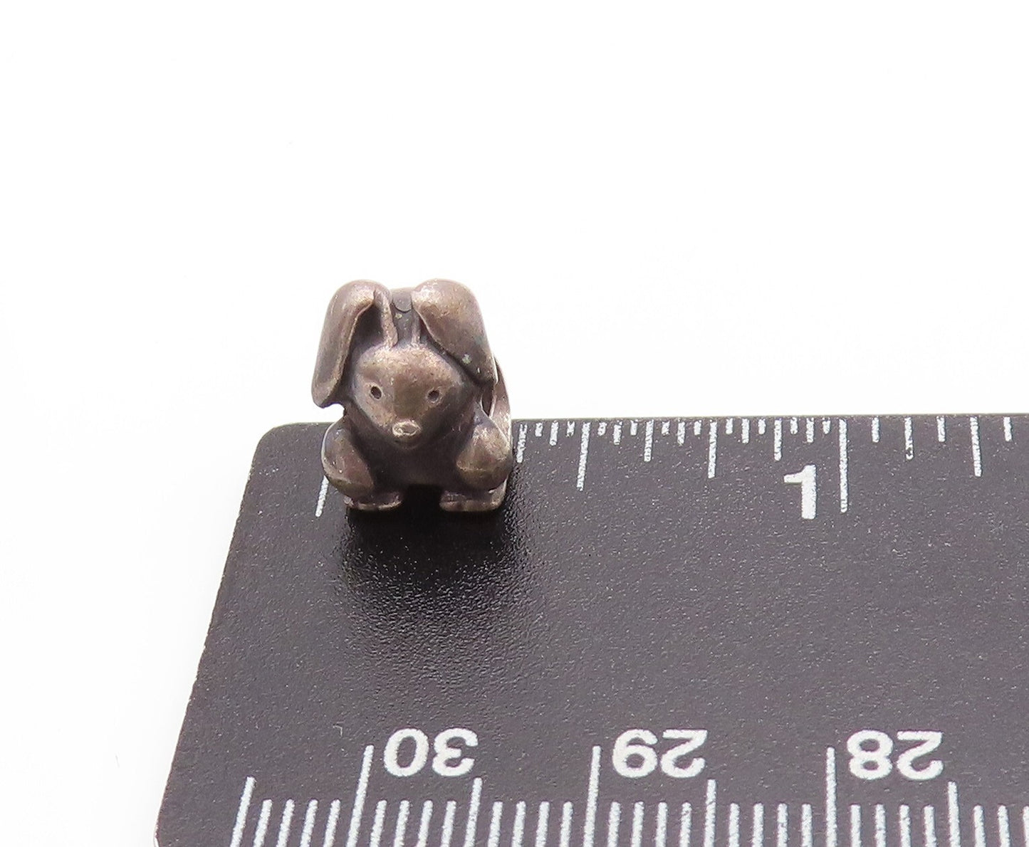 925 Sterling Silver Vintage Pendant PANDORA Dark Tone Rabbit Charm PT23948