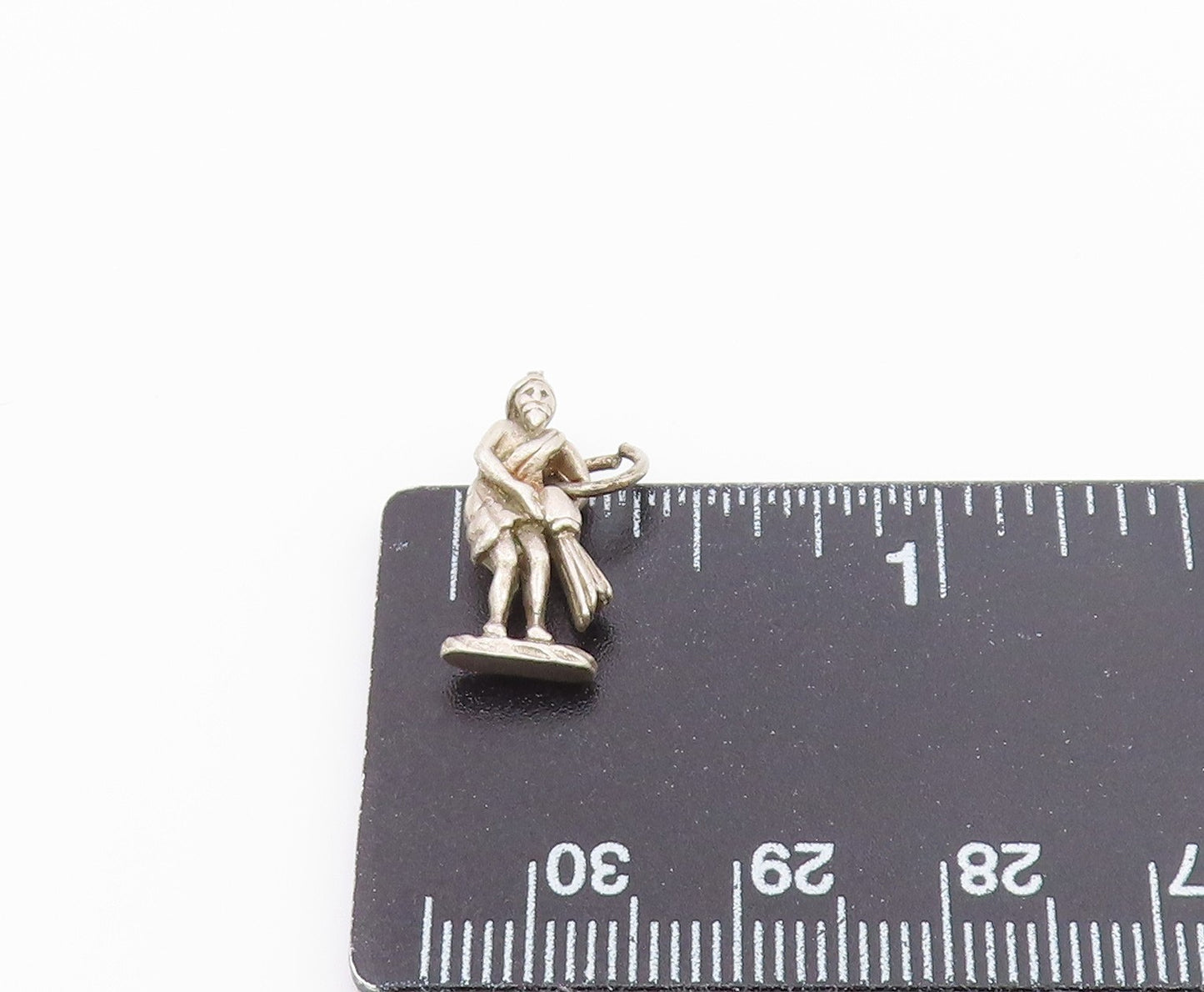 925 Sterling Silver Vintage Petite Figure Pouring Water Drop Pendant PT8143