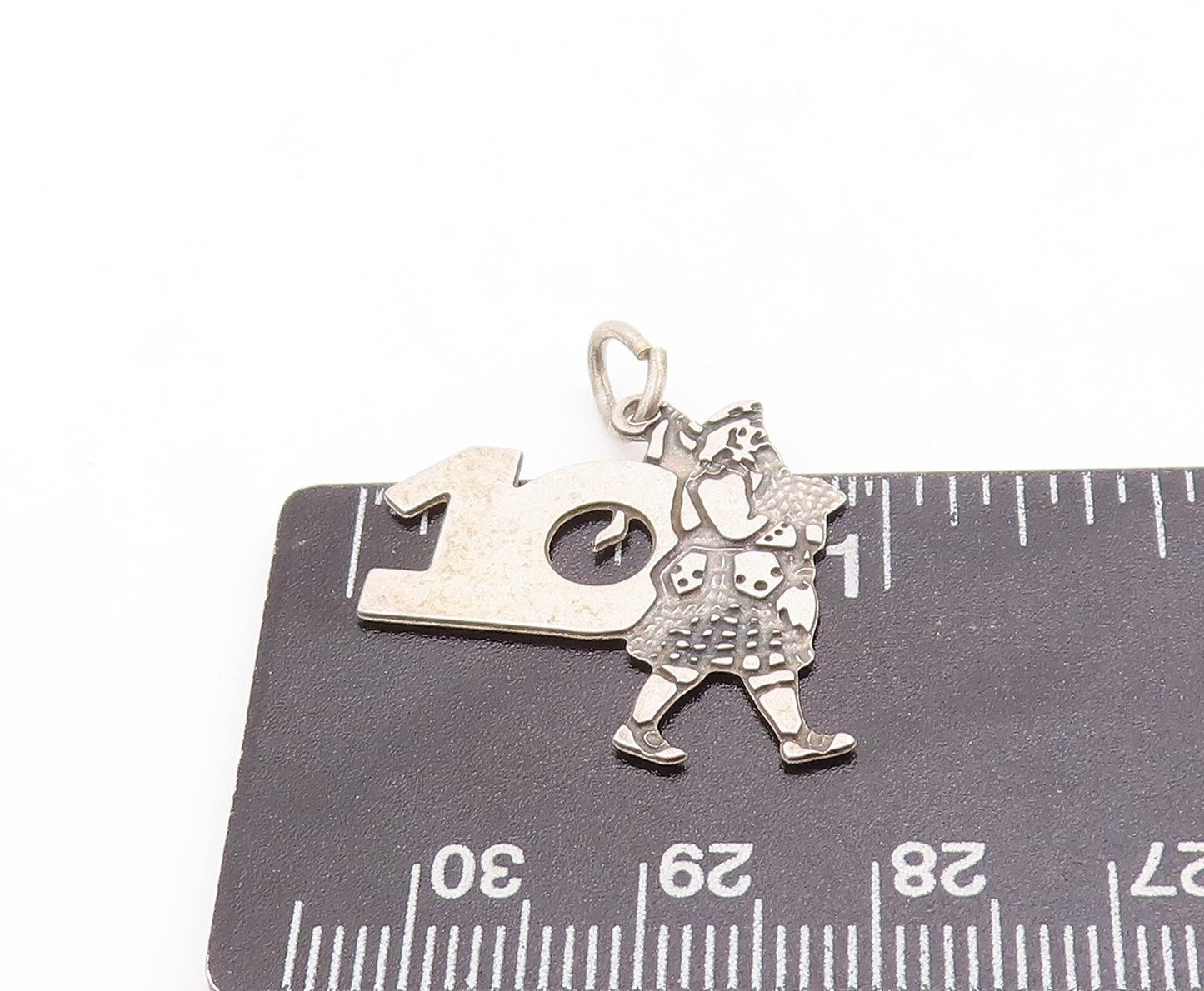 925 Sterling Silver Vintage Pendant Dark Tone Cutout Irish Symbol PT23823