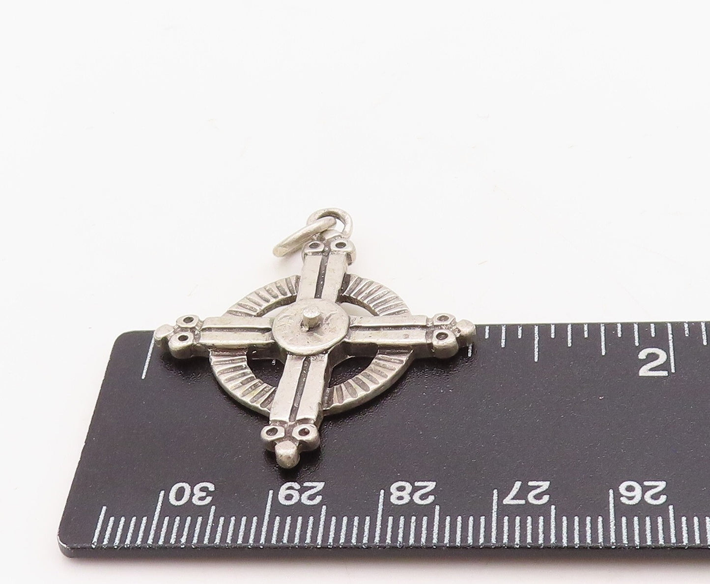 925 Sterling Silver Vintage Pendant Antique Trible Design Cutout PT23678