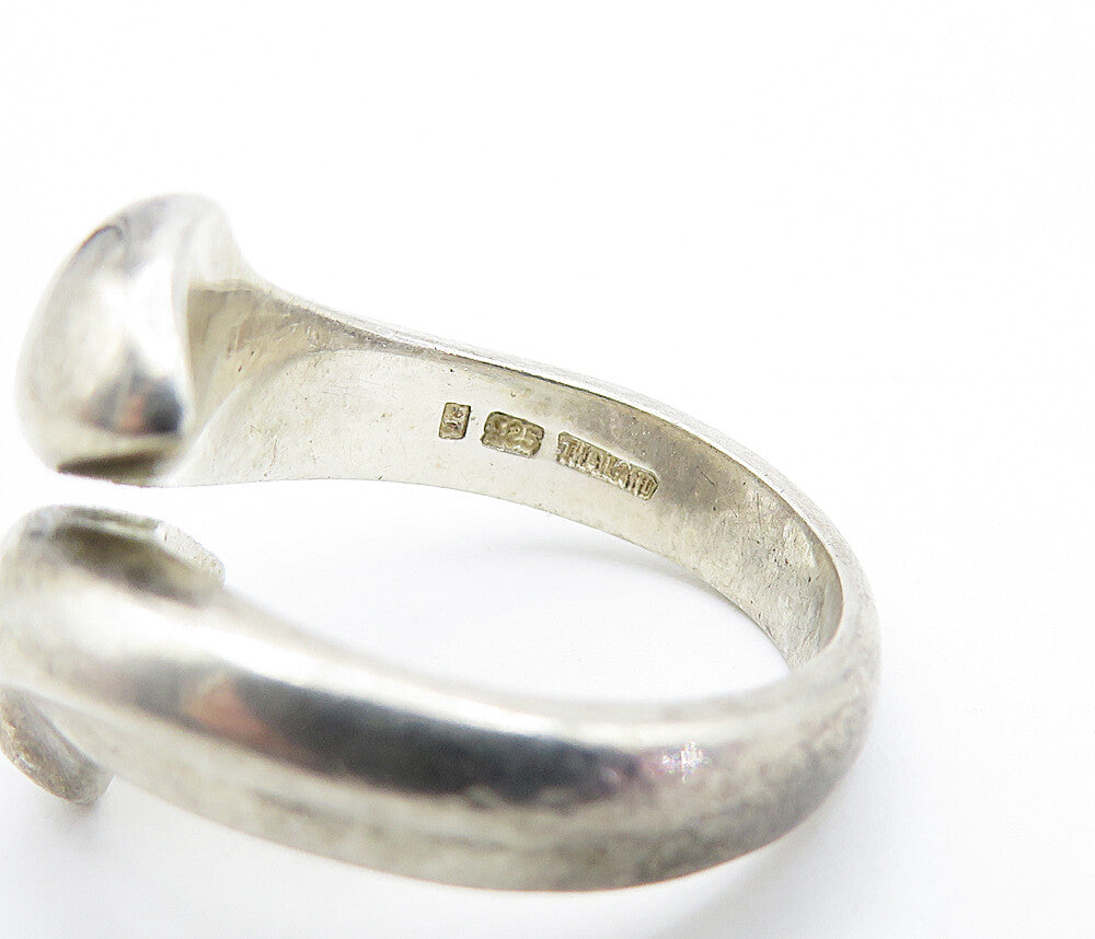 925 Sterling Silver Vintage Smooth Arrow Bypass Band Ring Sz 6.5 RG4360