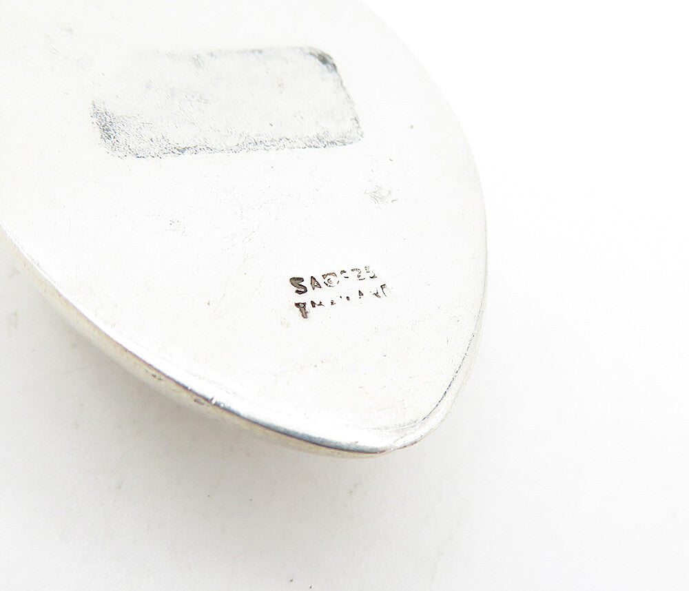 925 Sterling Silver Vintage Shiny Etched Hollow Football Motif Pendant PT3254