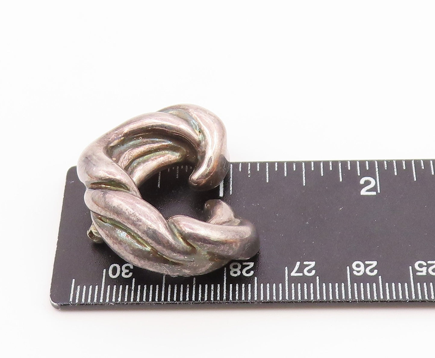 DESIGNER 925 Sterling Silver Vintage Dark Tone Hollow Brooch Pin BP8095
