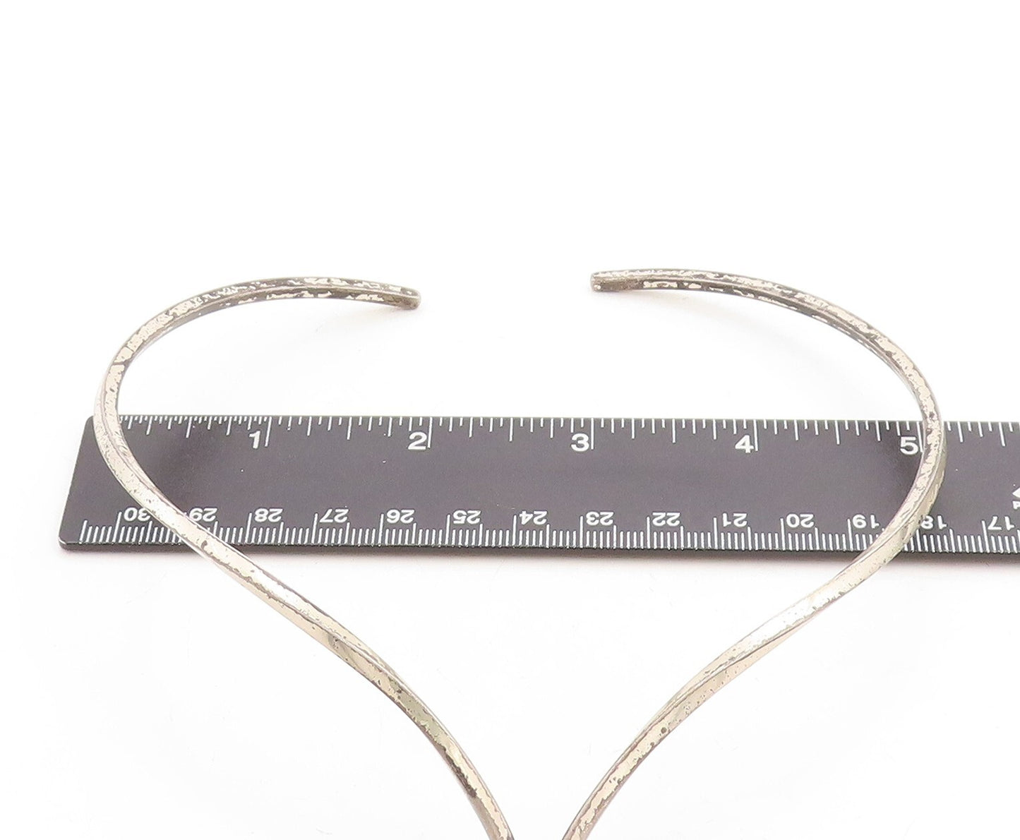 ALFRED KARRAM 925 Silver Vintage Minimalist Pointed Collar Necklace NE1563