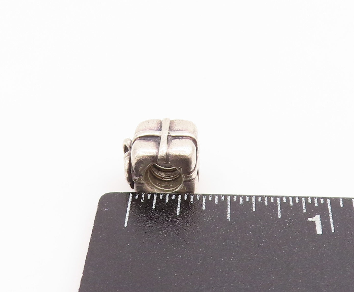 925 Sterling Silver Vintage Pendant PANDORA Antique Gift Box Charm PT24398