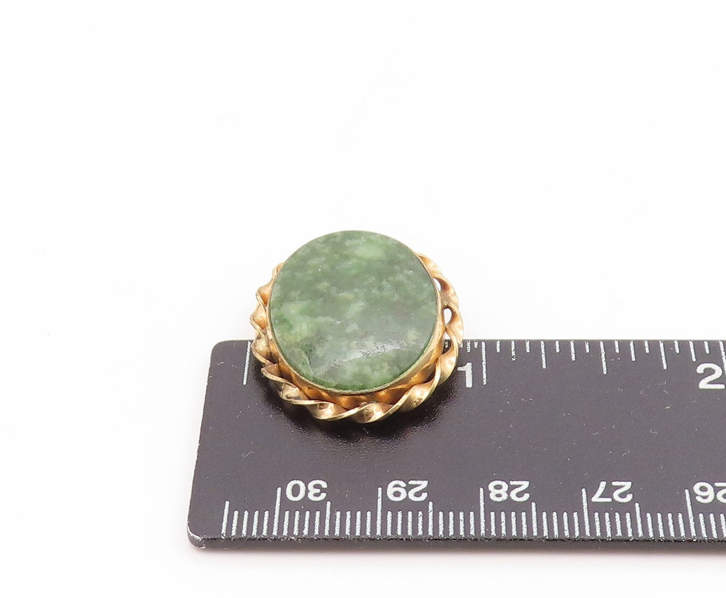 925 Sterling Silver Vintage Brooch Gold Plated Cabochon Gemstone Pin BP1001