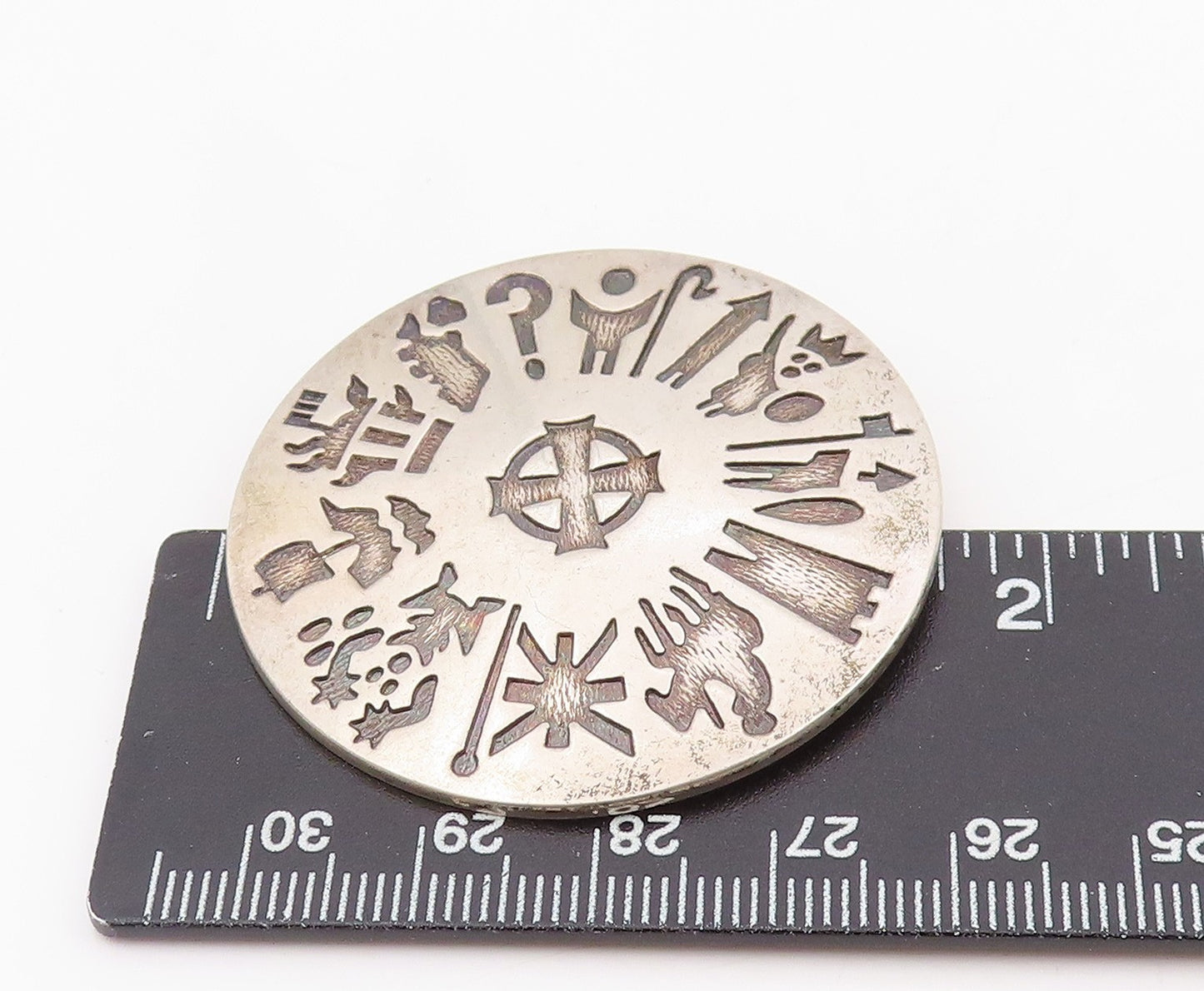 925 Sterling Silver Vintage Brooch IRELAND Symbols Of Irish Heritage BP12076