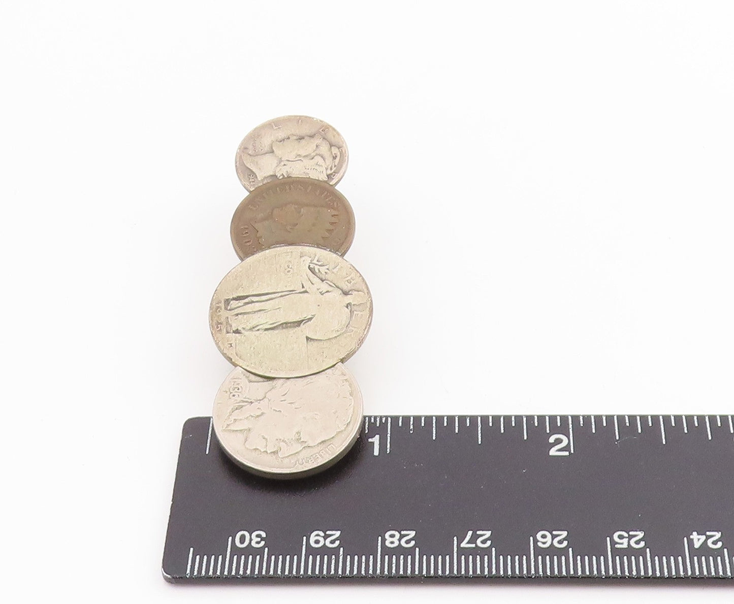 925 Sterling Silver Vintage Tie Clip Antique American Coins Treasure TR4065