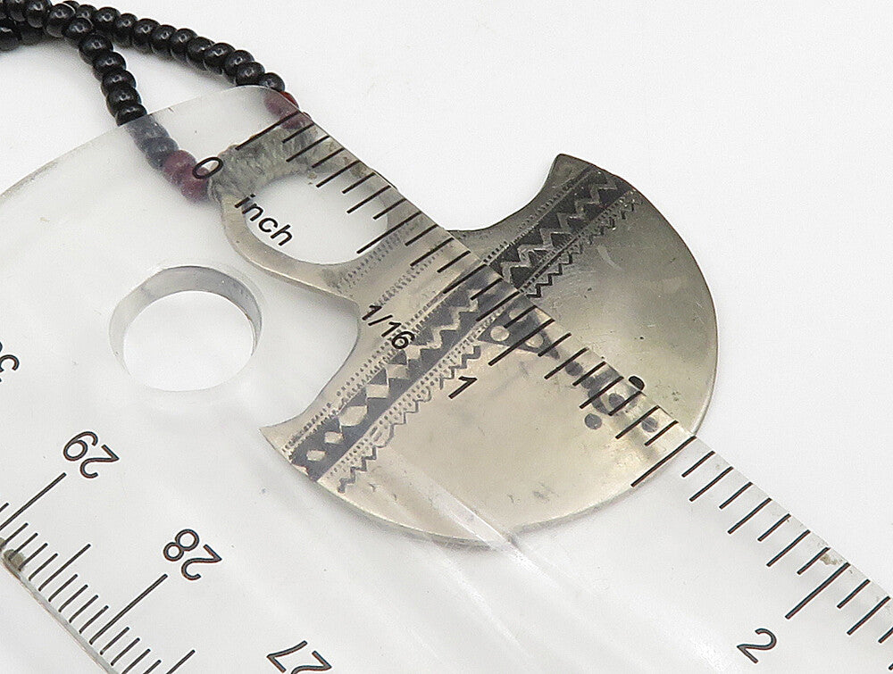 925 Sterling Silver Vintage Dotted Etched Abstract Beaded Necklace NE3853