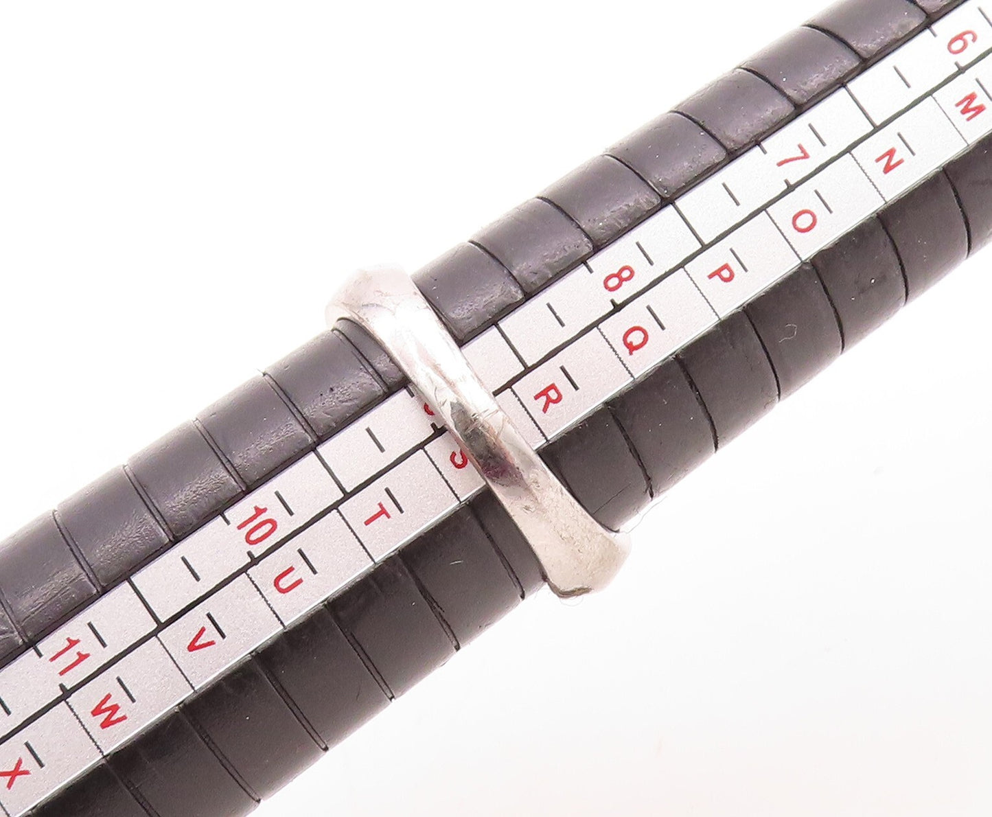 925 Sterling Silver Vintage Ring Modernist CZ Inlay Floral Design Sz 6 RG31882