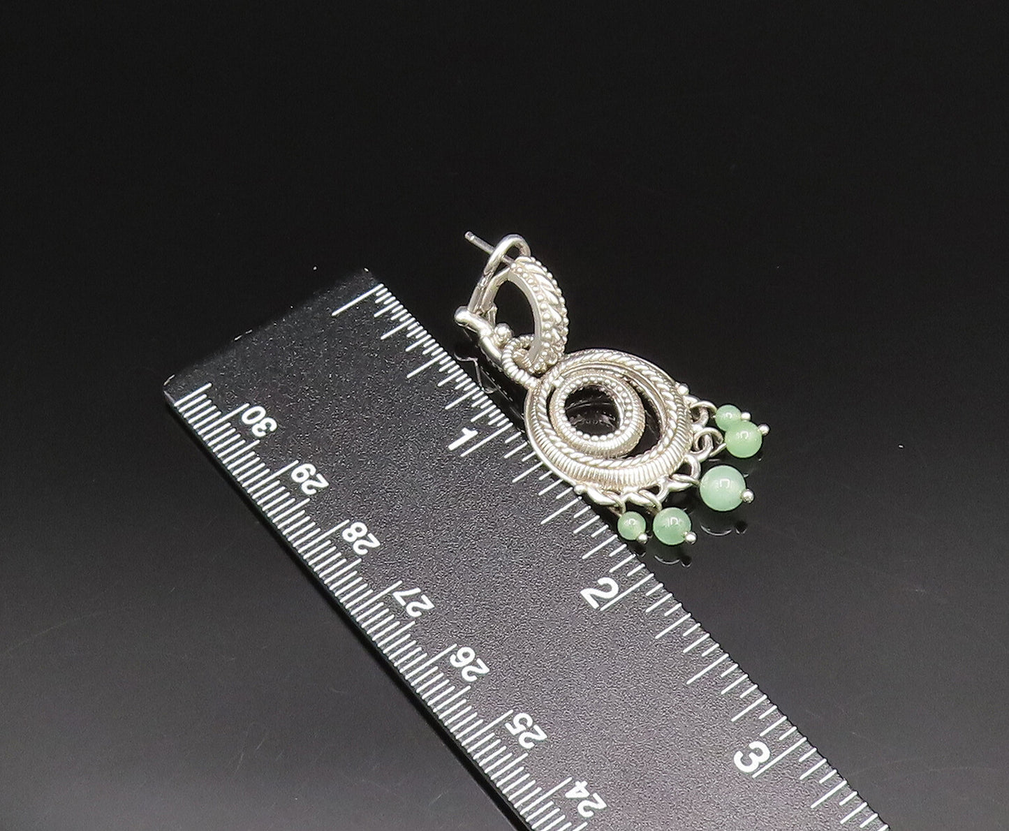 JUDITH RIPKA 925 Silver Vintage Jade & Spinel Singles Lot Earrings EG12094