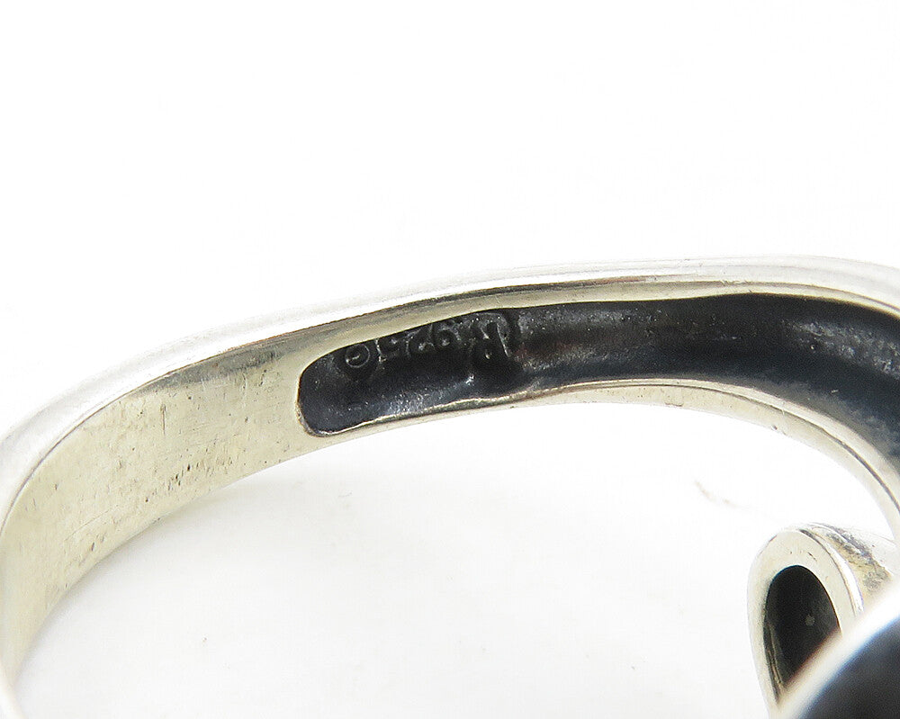 CAROLYN POLLACK RELIOS 925 Silver Vintage Shiny Bypass Ring Sz 7 RG18811