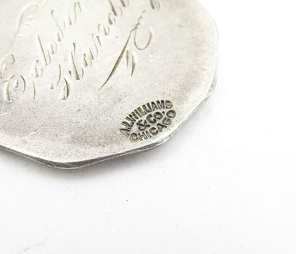 A.L. WILLIAMS & CO. CHICAGO 925 Silver Vintage Music School Pendant PT2917