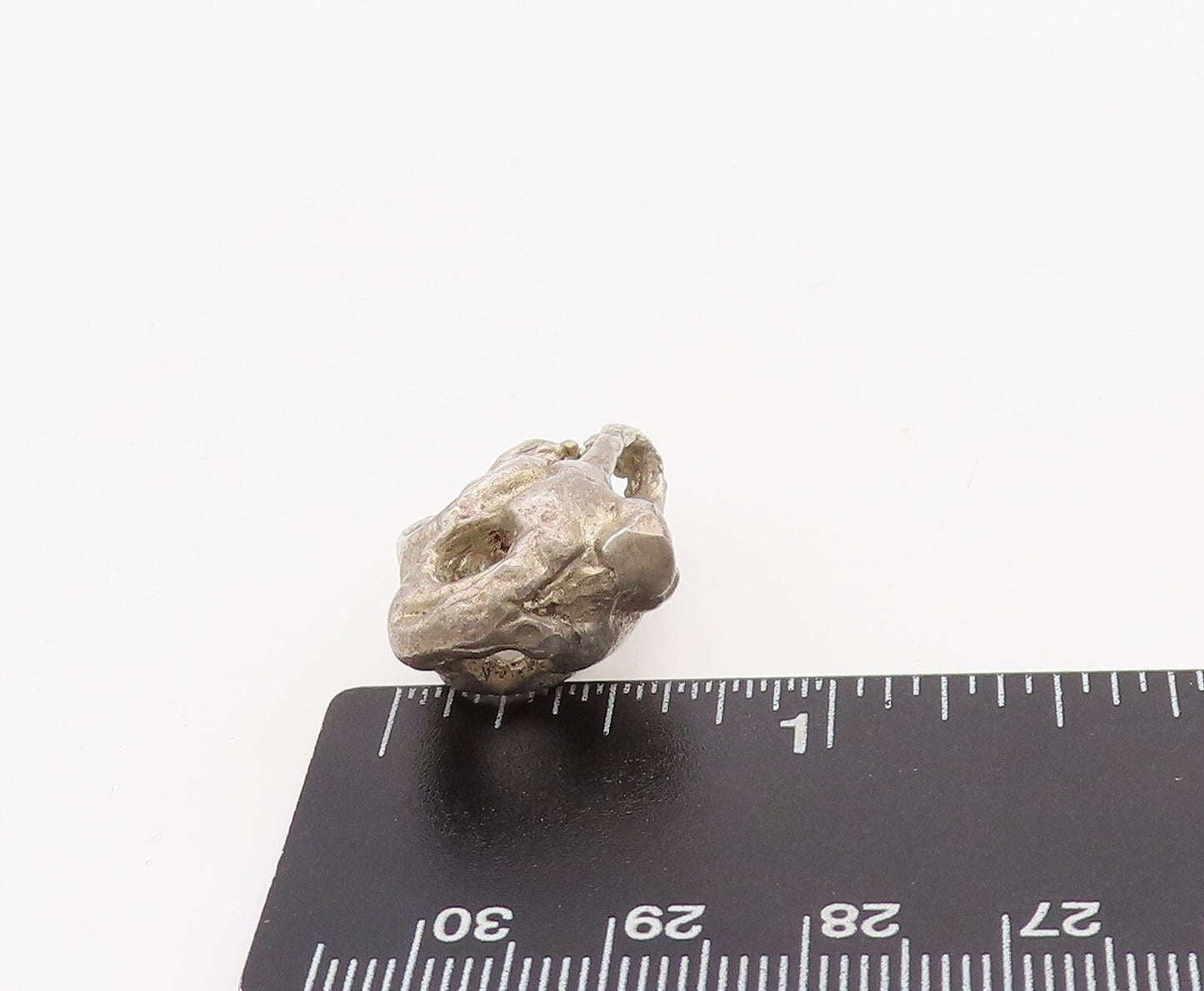 925 Sterling Silver Vintage Pendant Solid Cutout Dinosaur Skull PT23567
