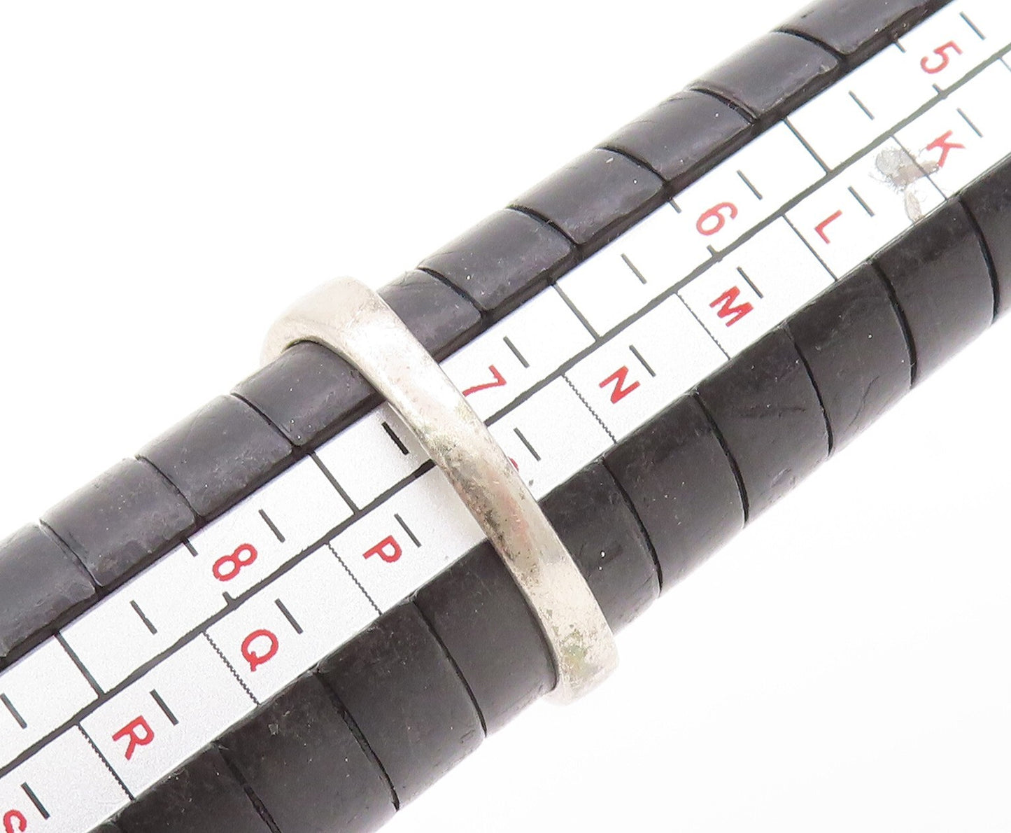 925 Sterling Silver Vintage Ring Designer Swirled Cutout Sz 7 RG31903