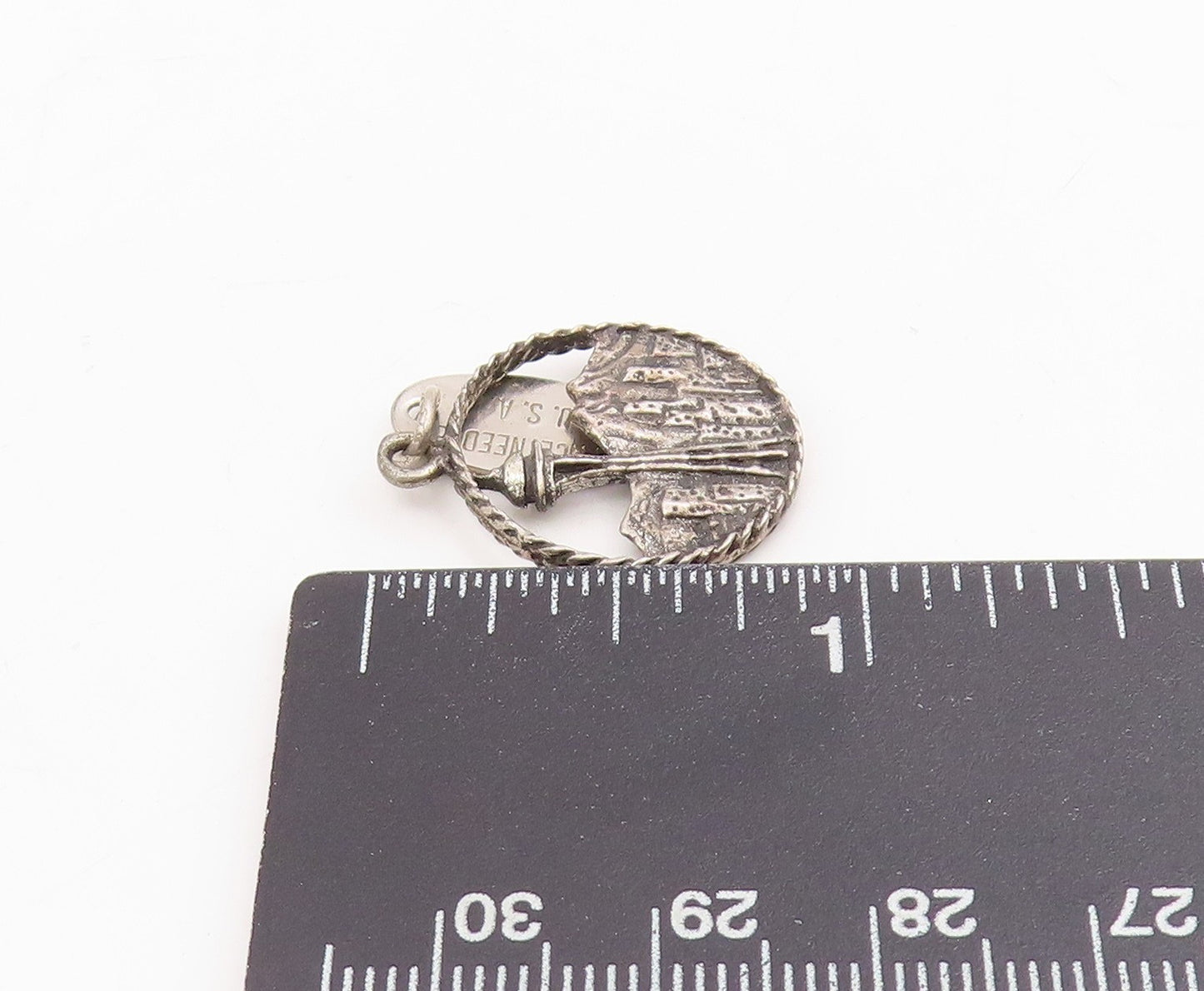 925 Sterling Silver Vintage Pendant Seattle Space Needle Skyline Charm PT25698