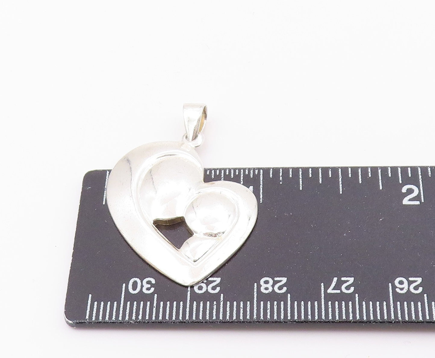 925 Silver Vintage Love Is Patient Love Is Kind Heart Charm Pendant PT20744