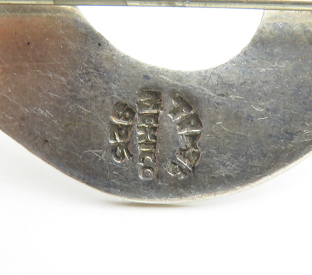 MEXICO 925 Sterling Silver Vintage XO Hugs & Kisses Smooth Brooch Pin BP6136
