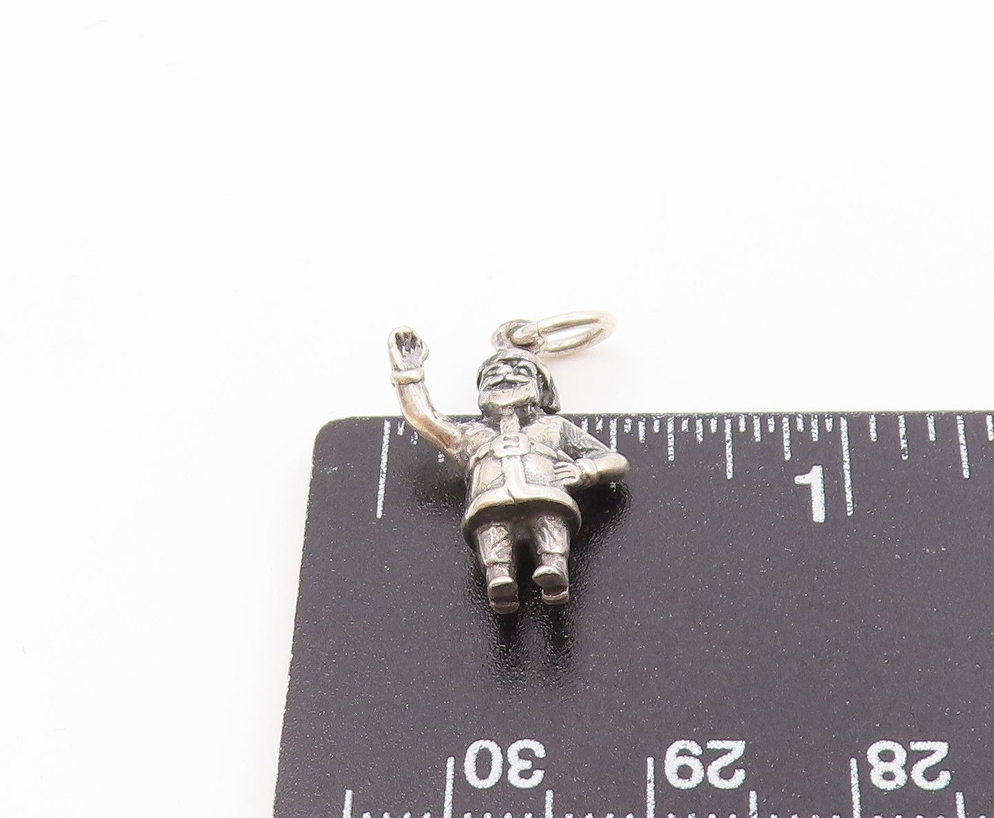925 Sterling Silver Vintage Petite Santa Clause Christmas Pendant PT17300
