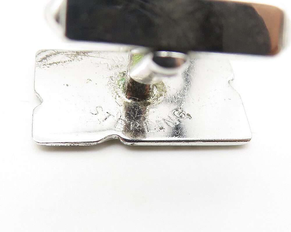 SWANK 925 Sterling Silver Vintage Shiny Polished Square Cuff Links TR1845